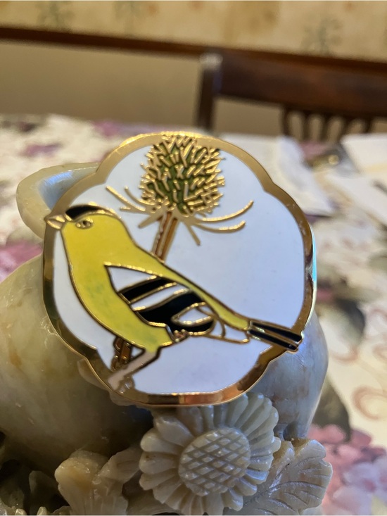 Jewelry - NWT OLD STOCK CLOISSONE BROOCH GOLDFINCH